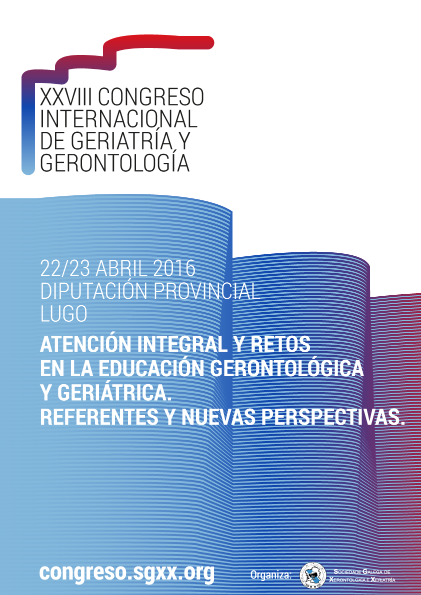Imagen del poster representativo del XXVIII Congreso Internacional de la SGXX. 22 y 23 abril 2016 Lugo. Diputacion Provincial Lugo